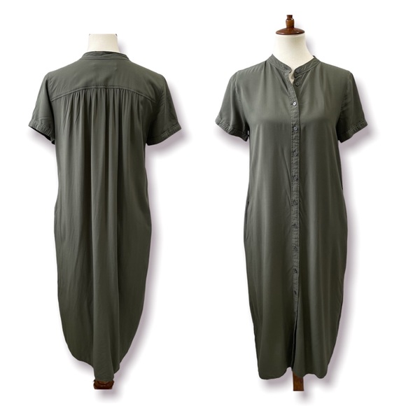LOFT Dresses & Skirts - Loft Button Front Shirt Dress Size 8